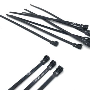 Újrahasználható Kábelkötegelő - 100 db - Fekete - 20x4,8cm 133312066 - Kábelkötegelő