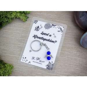 Leszel a Keresztapukám sötétkék angyal medálos kulcstartó 87738727 - Ajándék kulcstartó