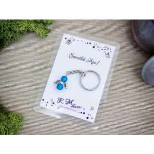 Szeretlek Apa kék angyal medálos kulcstartó 87441767 - Ajándék kulcstartó