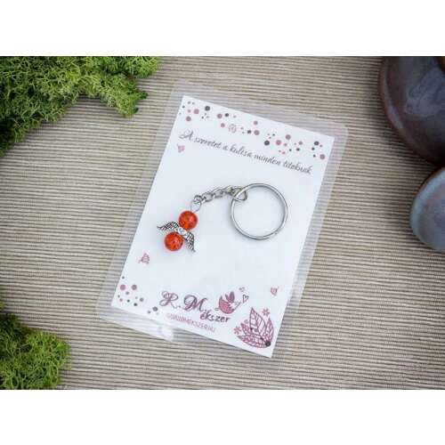 A szeretet a kulcsa narancssárga angyal medálos kulcstartó 70158660