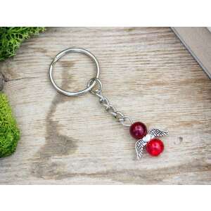 A szeretet a kulcsa piros angyal kulcstartó - Ajándék kulcstartó