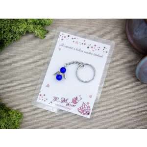 A szeretet a kulcsa sötétkék angyal medálos kulcstartó 98342636 - Ajándék kulcstartó