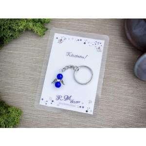 Köszönöm sötétkék angyal medálos kulcstartó 86976428 - Ajándék kulcstartó