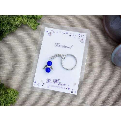 Köszönöm sötétkék angyal medálos kulcstartó 86976428