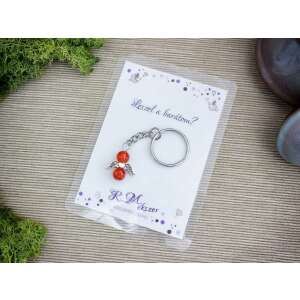 Leszel a barátom narancssárga angyal medálos kulcstartó 70190109 - Ajándék kulcstartó