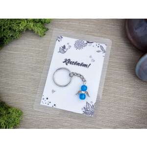 Köszönöm kék angyal medálos kulcstartó 98444727 - Ajándék kulcstartó