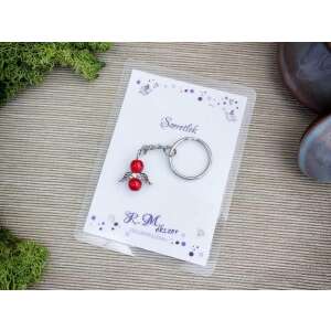 Szeretlek piros angyal medálos kulcstartó 87442927 - Ajándék kulcstartó