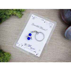 Szeretlek Mama sötétkék angyal medálos kulcstartó 87444710 - Ajándék kulcstartó