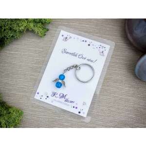 Szeretlek Óvó néni kék angyal medálos kulcstartó 87738873 - Ajándék kulcstartó