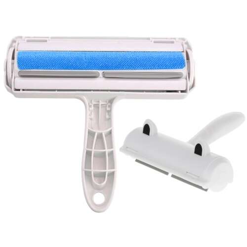 Biela a modrá kefa na vlasy