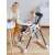LittleONE by Pepita MOMO PRO multifunkčná polohovateľná vysoká stolička s kolieskami - nastaviteľná výška stoličky, dvojitý podnos #modrá 46754700}
