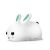 Neno Titto white bunny night light, angled view
