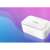 Neno Calor baby wipe warmer, closed, white, on a purple background