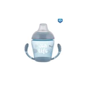 Canpol Cseppmentes itatópohár puha ivócsőrrel, 230 ml, Szürke, Tengeri élővilág mintával - Itatópohár, pohár