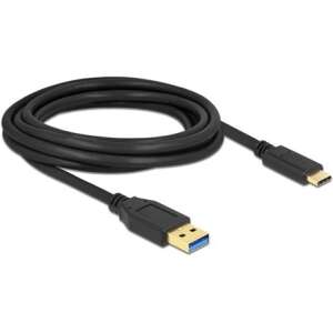 DeLOCK 84006 USB cable 3M USB 3.2 Gen 1 (3.1 Gen 1) USB A USB C black - USB Cable