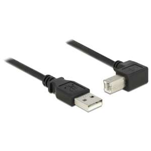 DeLOCK 2m USB 2.0 USB cable USB A USB B black, angled connector - USB Cable