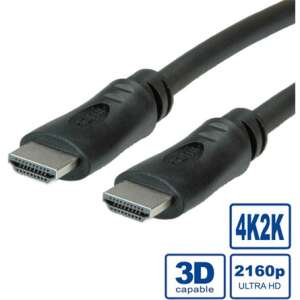 2 méteres fekete HDMI kábel, 4K 2K 3D képes, HDMI-HDMI, Value HDMI - Transcend