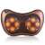 Pepita Shiatsu Neck Massager Pillow with Infrared Heating and Vibration, brown, showing the front of the product with the massage heads lit up