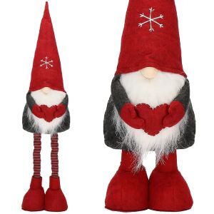 Springos 50-70 cm karácsonyi manó, karácsonyi dísz teleszkópos lábakon