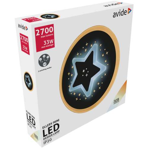 Avide Ellery Mini LED Design Fali Lámpa, 33W, Csillag Design