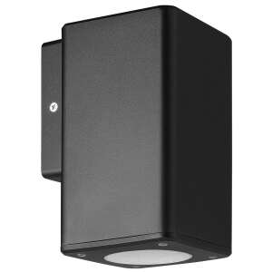 Avide Valencia GU10 lampă de perete, neagră, IP65, exterior, design modern - Lămpi de perete pentru exterior