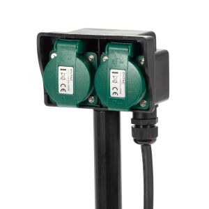 Entac IP44 Időjárásálló kültéri hosszabbító 2 aljzattal - Entac