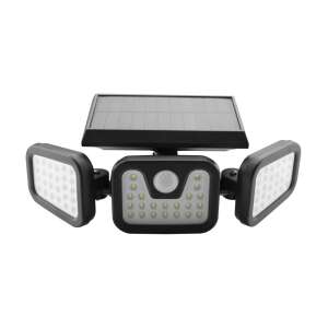 Entac 15W Napelemes Mozgásérzékelős LED Fali Lámpa 3 Fejjel - Entac