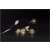 Entac Christmas light, 10 LED warm white snowflake string lights, battery operated, indoor use only