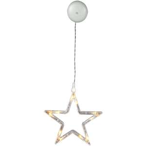 Entac Karácsonyi Csillag Ablakdekoráció, 10 LED meleg fehér, kibontva - Entac