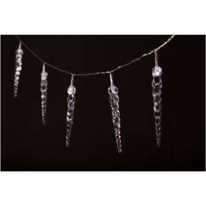 Entac 20 LED hideg fehér karácsonyi fényfüzér jégcsap formában, 3m hosszú, IP44 vízálló - Entac