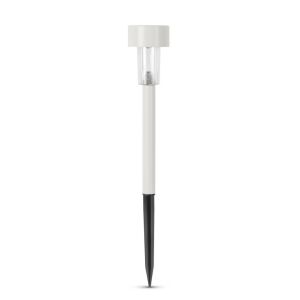 Entac 36cm white solar garden light, stainless steel, RGB LED - Entac