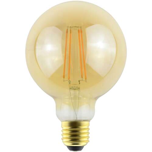Avide 7W LED Filament Globe G95 E27 Кехлибарена топла бяла крушка