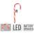 Candy Cane világító cukorka sétapálca, elemes, 10 LED, leszúrható-felakasztható, 34 cm 90403113