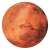 Clementoni Nasa Mars 500 piece round puzzle, completed image of Mars