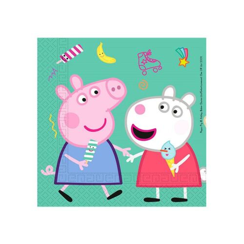 Peppa malac szalvéta, 33x33 cm, parti kellékek
