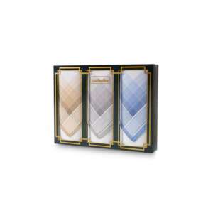 M17-19 Férfi textilzsebkendő 3db díszdobozban LUX 46793103 - Lux