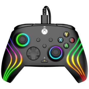 Controller cu fir PDP Xbox Series X|S, Xbox One, PC Afterglow WAVE 3,5 mm audio Lighting 94525794 Controlere