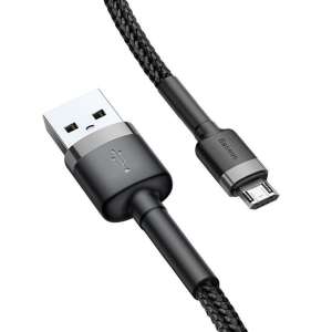 Baseus Cafule USB to Micro USB Cable, Black and Grey, 0.5M - Data Cable