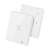 Sonoff T2EU1C-RF 433MHz drahtloser intelligenter Wandschalter, weiß, Vorder- und Rückseite