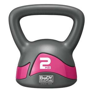 Kettlebell Body Sculpture 2 kg, сив и розов - Обучение вкъщи