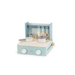 Label-Label Fából készült Tűzhely, kiegészítőkkel - Zöld