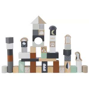 Tryco Fa Építőkocka - 50 db - Fejlesztő Játék