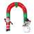 Inflatable Christmas archway with Santa and snowman, 240 cm, 9 LED lights, IP44, Merry Christmas