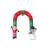Inflatable Christmas archway with Santa and snowman, 240 cm, 9 LED lights, IP44, Merry Christmas