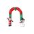 Inflatable Christmas archway with LED lights, Santa and Snowman figures