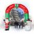 Inflatable Christmas archway with Santa and Snowman, outdoor holiday decoration