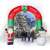 Inflatable Christmas archway with Santa and snowman, 240 cm, 9 LED lights, IP44, outdoor decoration