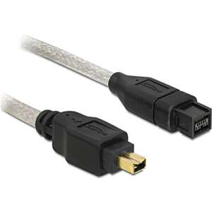 DeLOCK FireWire cable 9-pin to 4-pin 1.0m grey - Cable