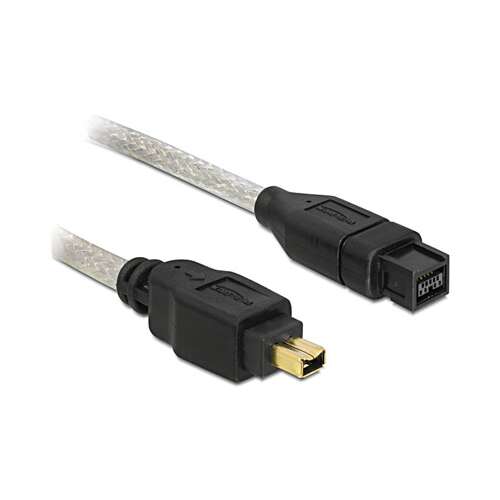 DeLOCK FireWire cable 9-pin to 4-pin 1.0m grey