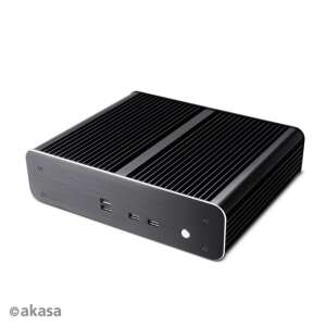 Akasa Euler TX Plus lüfterloses Mini-ITX-Gehäuse, Vorderansicht - Computergehäuse